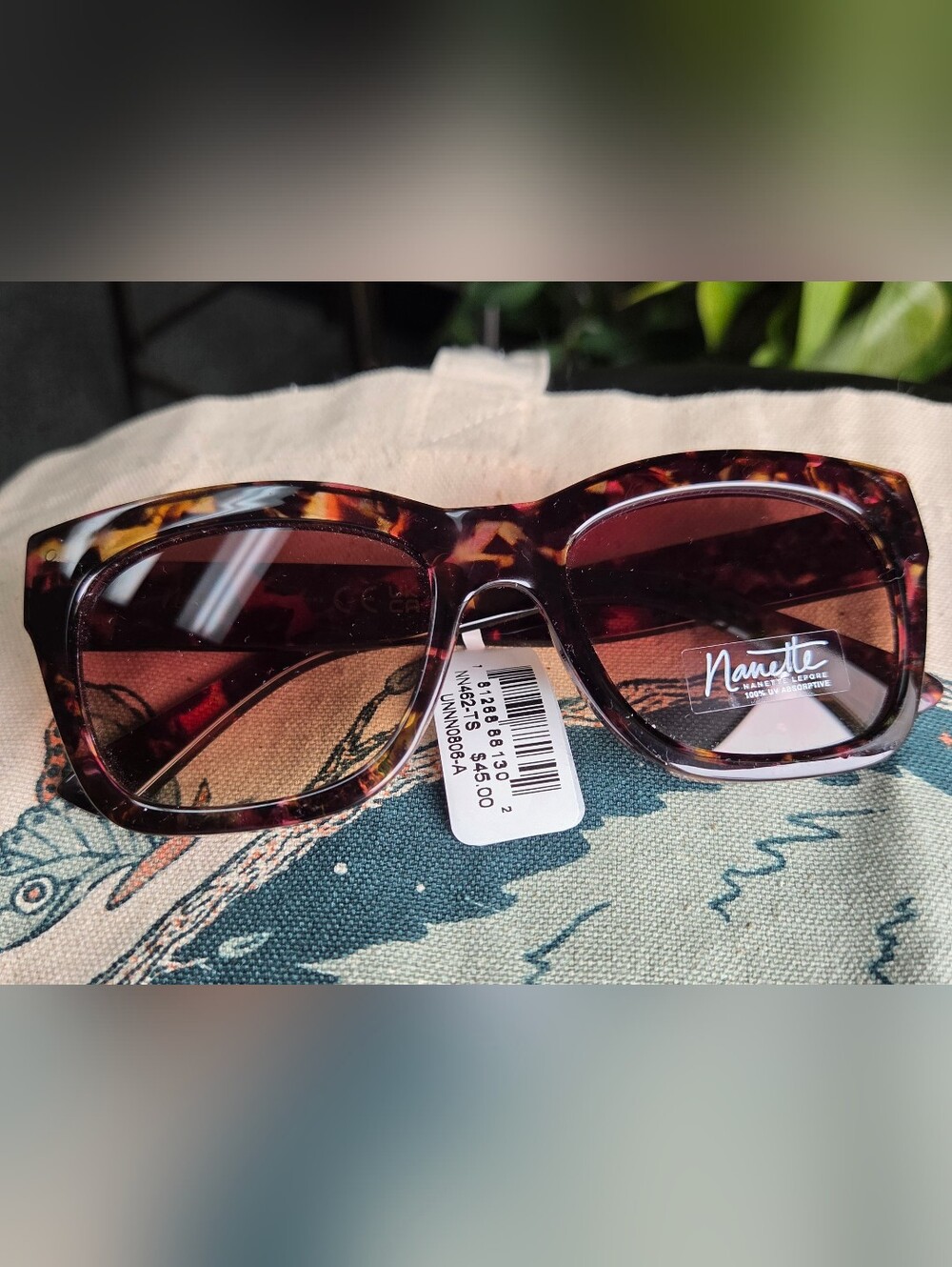 Nanette Lepore Tortoiseshell Sunglasses - Brown/Amber Lenses